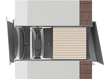 Querschnitt in der Wand des x-well D12 von Kermi