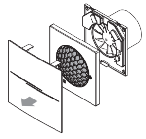 Zeichnung Sileo Design Abluftgerät von Blauberg Ventilatoren