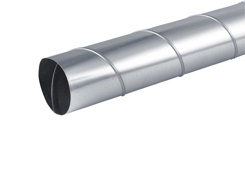 STIEBEL ELTRON Wickelfalzrohr DN 160, Stahlblech verzinkt, 2 m lang - 161096